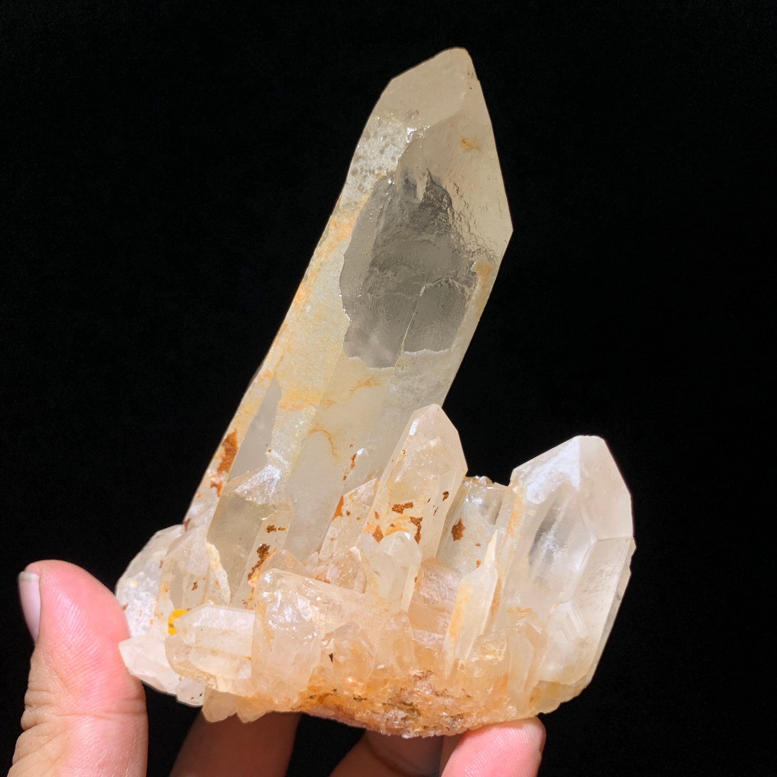 386g Natural White Clear Quartz Crystal Cluster Rough Healing Specimen