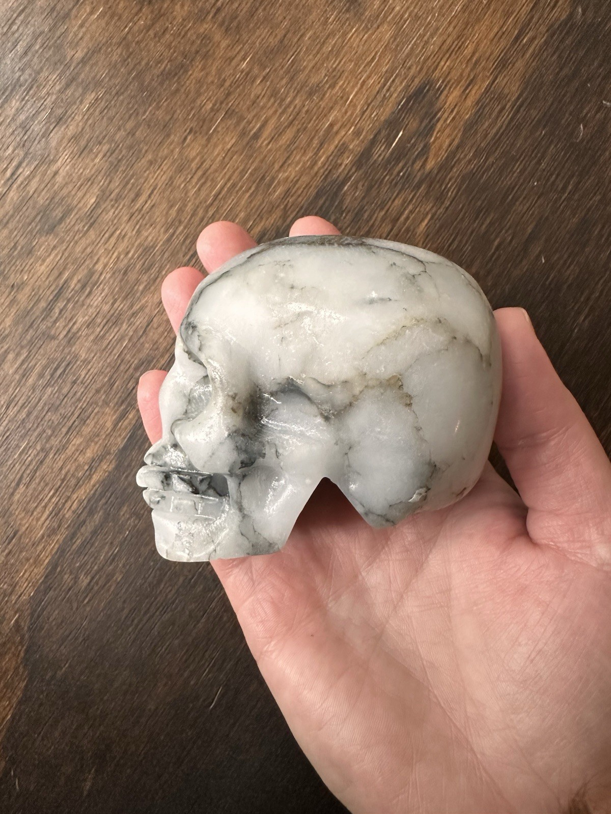 Mixed Crystal Skull Lot 3pcs | Picasso Jasper, Orange Calcite & Black Network |