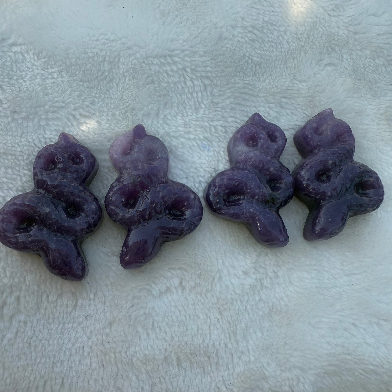 Natural Dream Amethyst crystal The snake Skull Hand Carved Crystal Healing 1pc