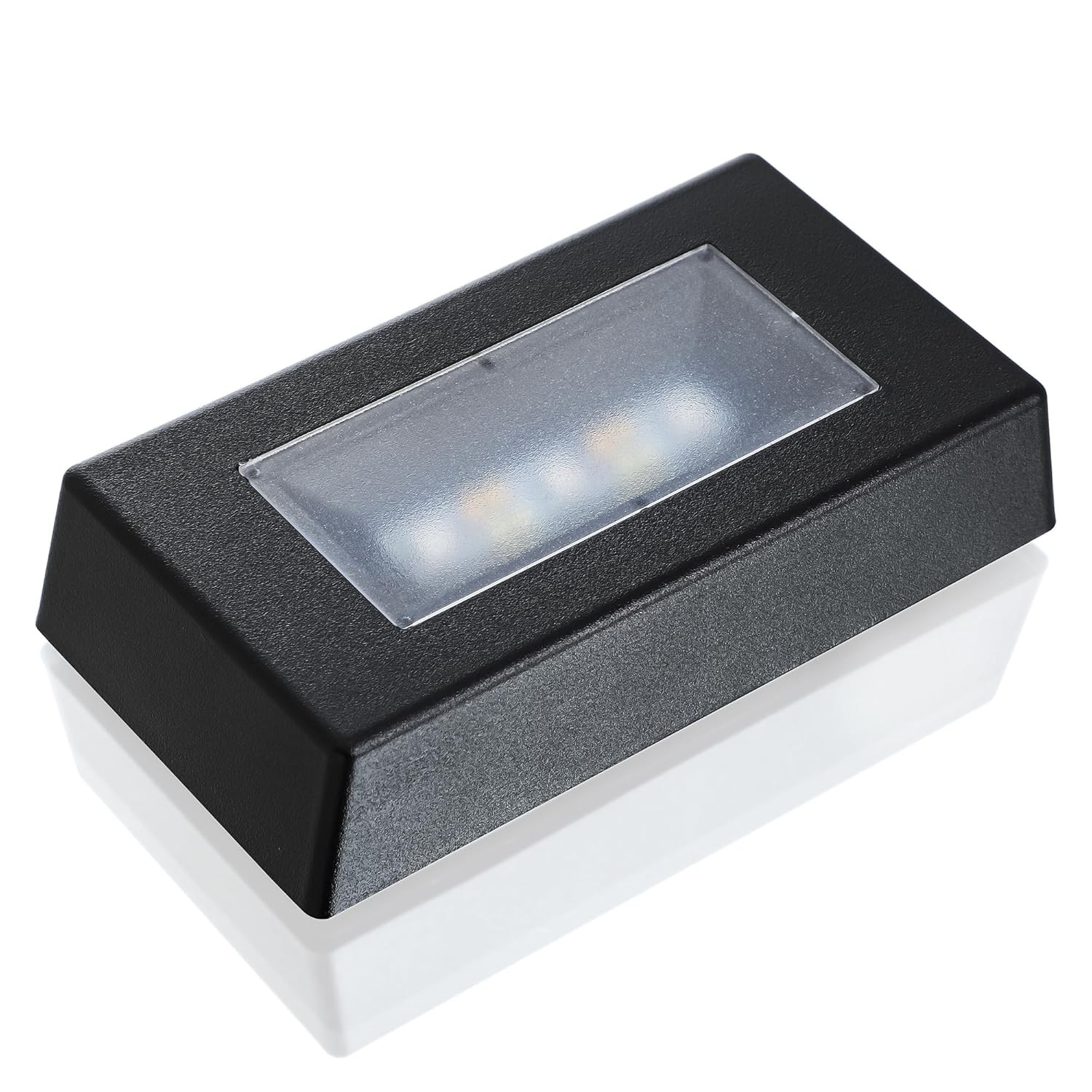4.6in LED Lighted Square Glass Art Display Stand Multimodal Base Lighted Display