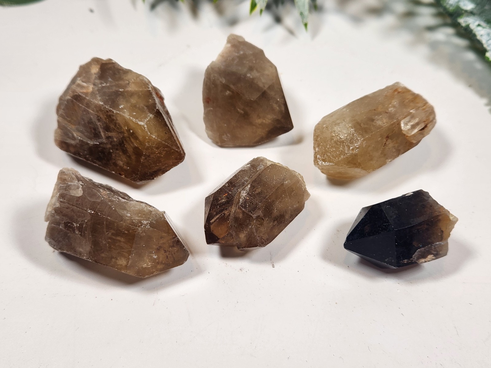 Lot Smoky Citrine / Citrine Llwena CONGO raw natural crystal point 100g A2