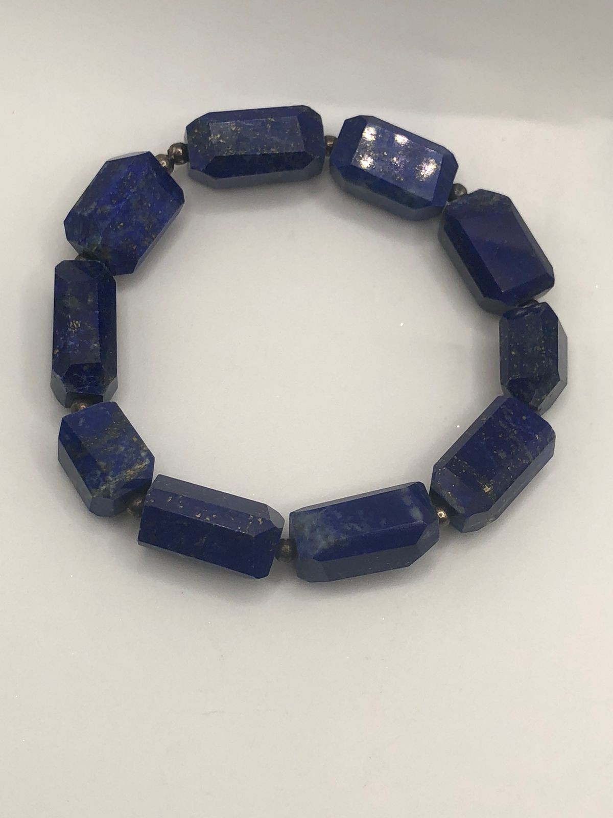 100% Natural Stone Raw Lapis Lazuli Chunk Bracelet Crystal Gemstone