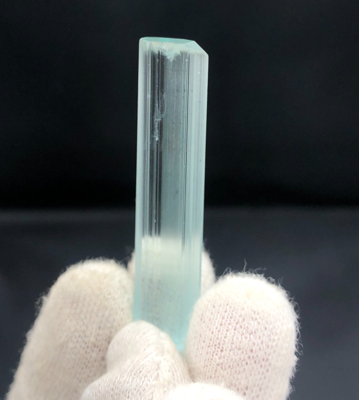 64.6 Carat’s Natural Stunning Loupe Clean Piece of Blue Aquamarine Crystal