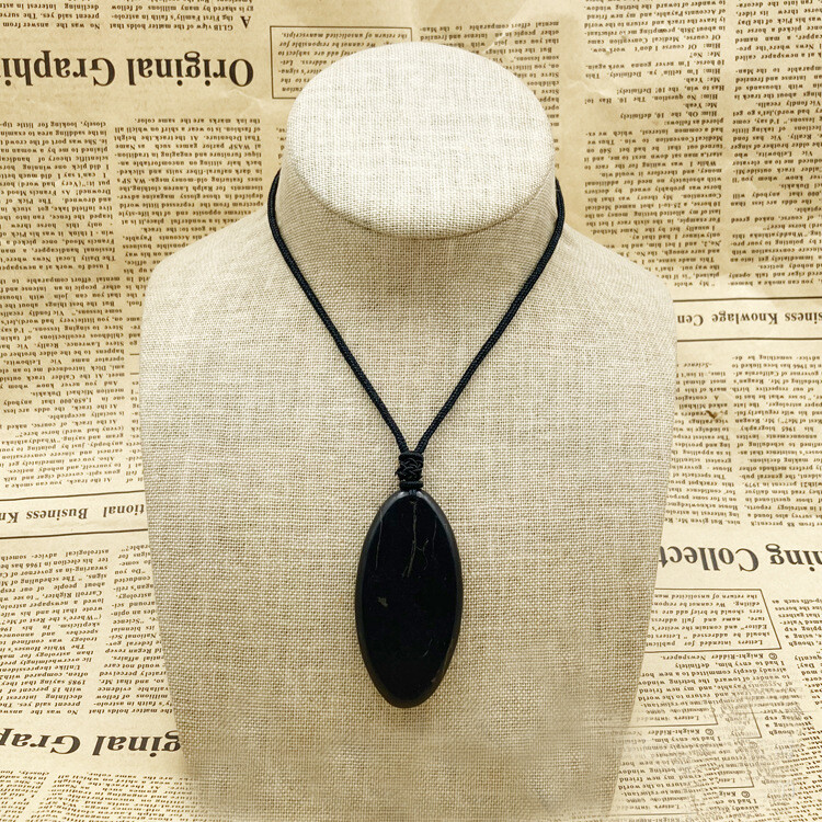 Natural Shungite World Shungite Stone Pendant Crystal Pendulum Healing Mineral