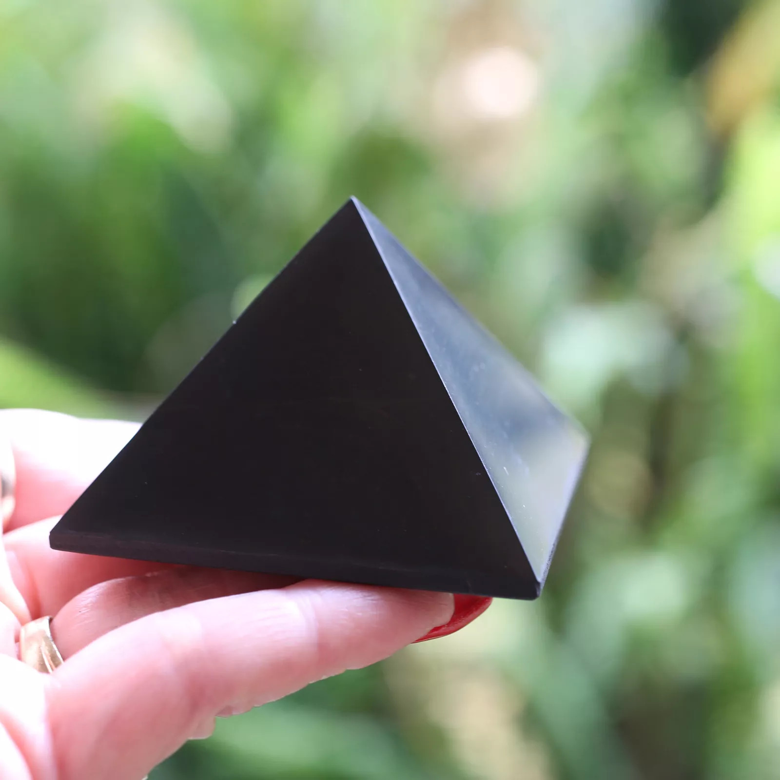 Certified Shungite Crystal Pyramid BETTER Than Orgone EMF Protection 1″ Inch