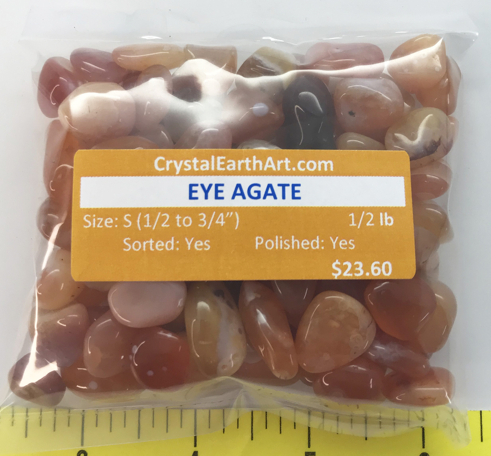 AGATE CARNELIAN EYE size Small polished – 1/2 lb