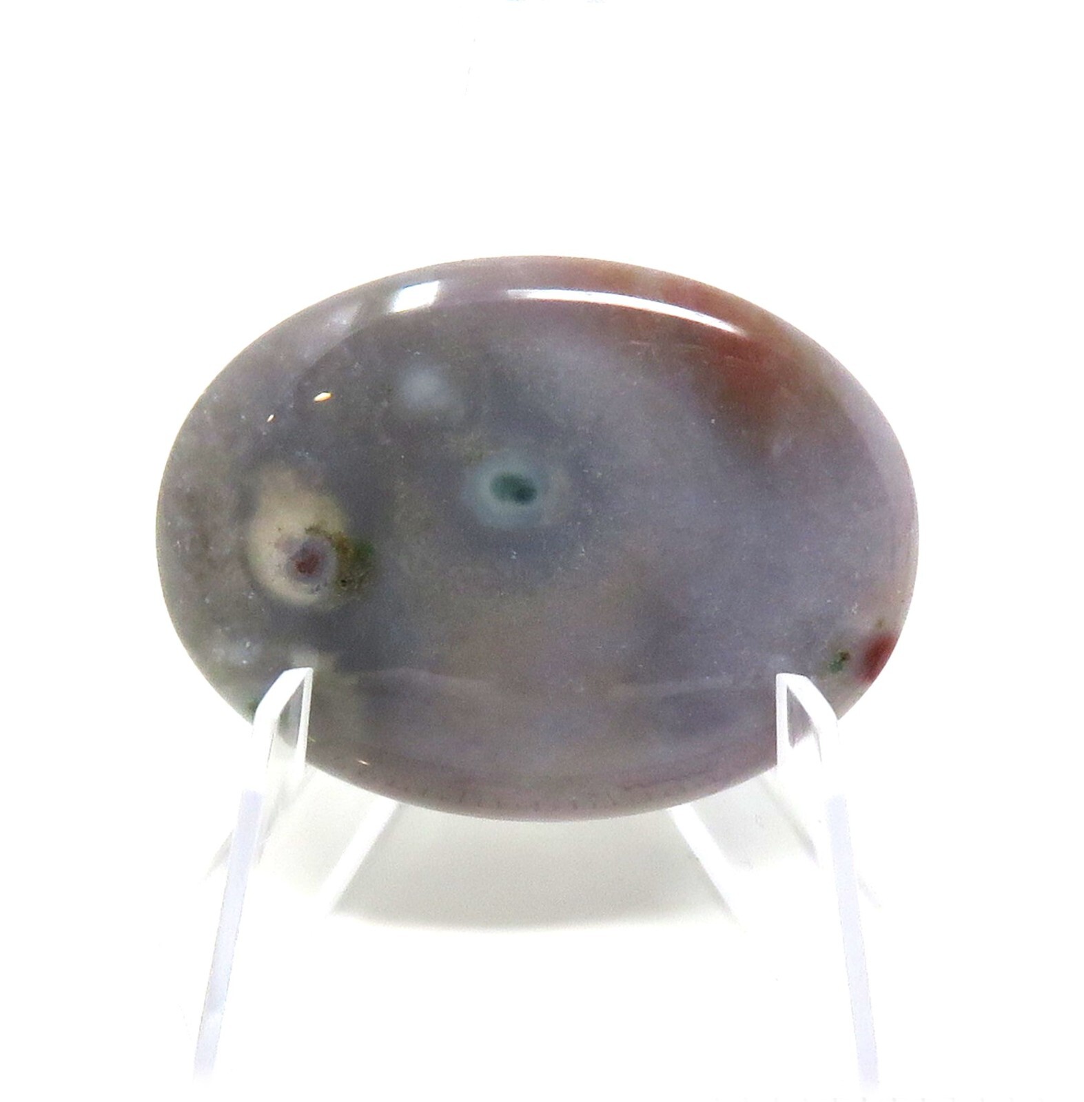 Indian Agate Worry Stone #64- 40mmX30mm or 1.5″x 1″ – 6mm Thick – Pocket Stone
