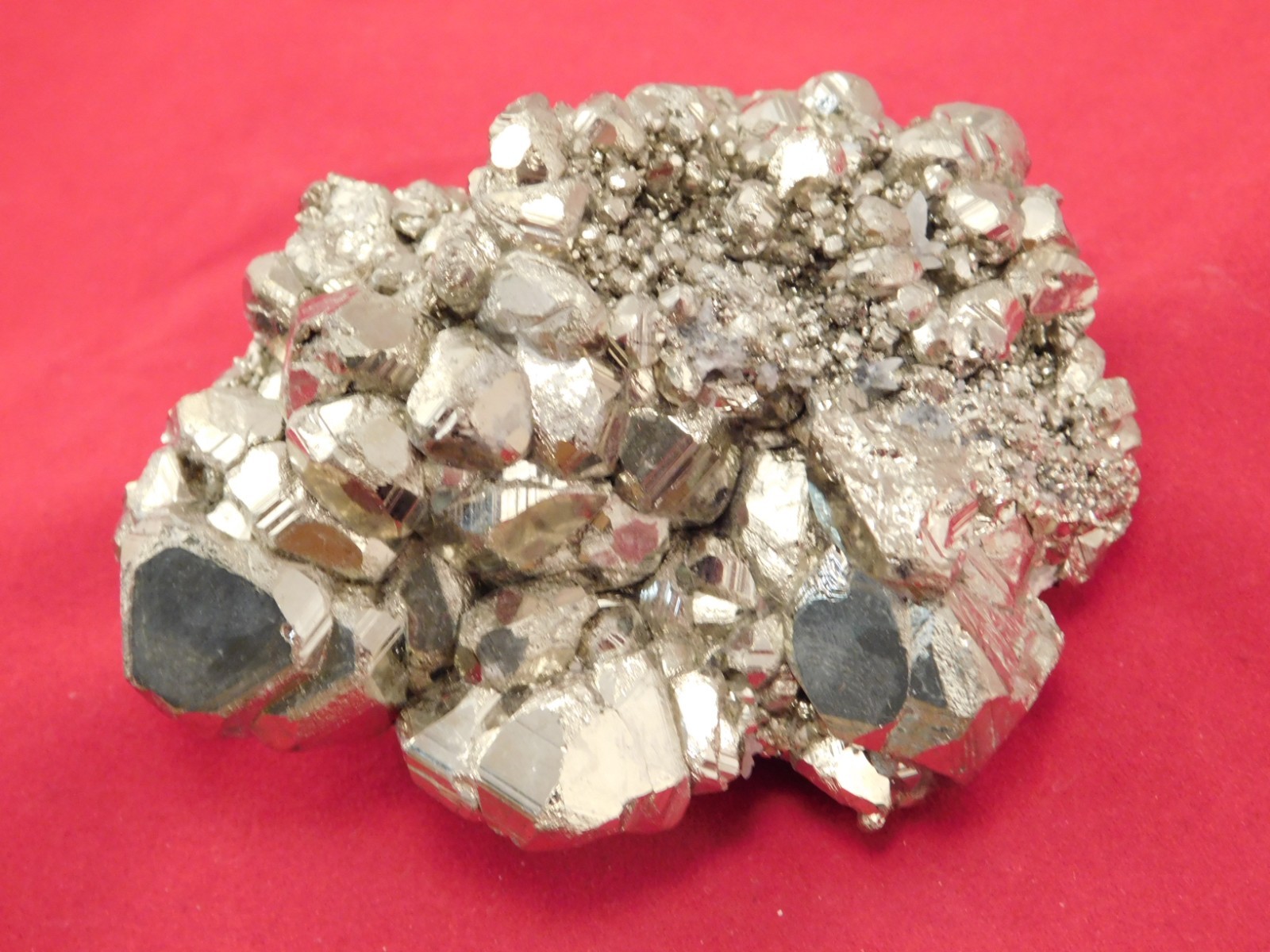 Larger! RHOMBIC PYRITE Crystals Cluster 100% Natural Peru 341gr