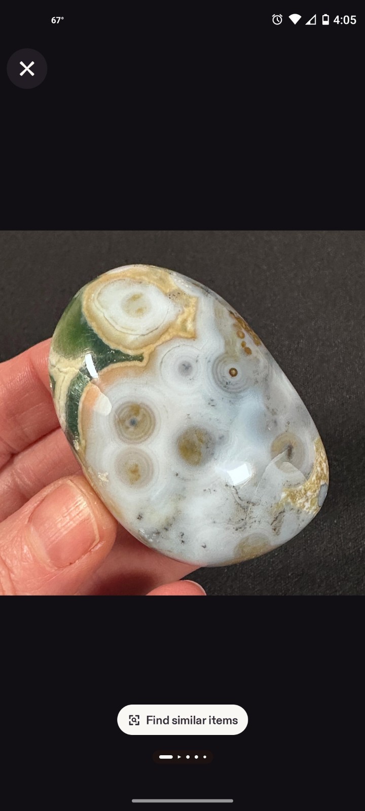 Spectacular 8th Vein Ocean Jasper Palm Stone