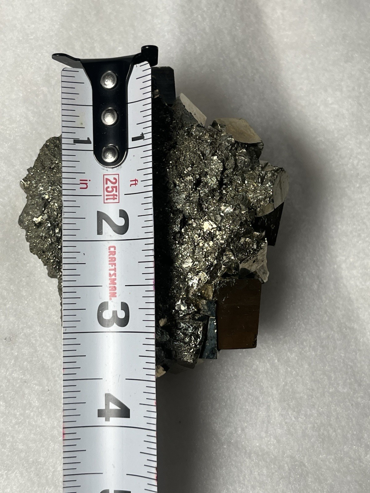 Natural Pyrite Crystal Cluster 3.5” x 3” 1.3 lb Metallic Mineral Specimen 580g