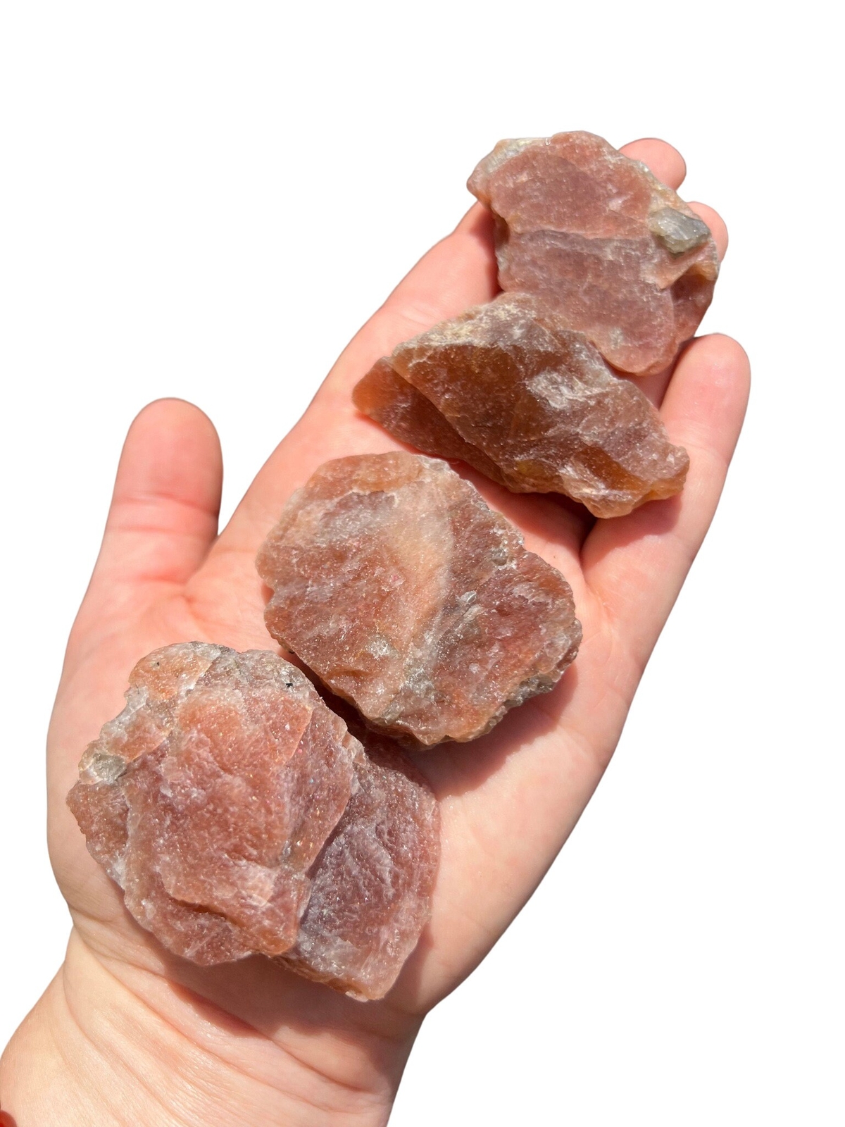 Raw Sunstone Gemstone (Grade A) Natural Sunstone, Rough Stone from India