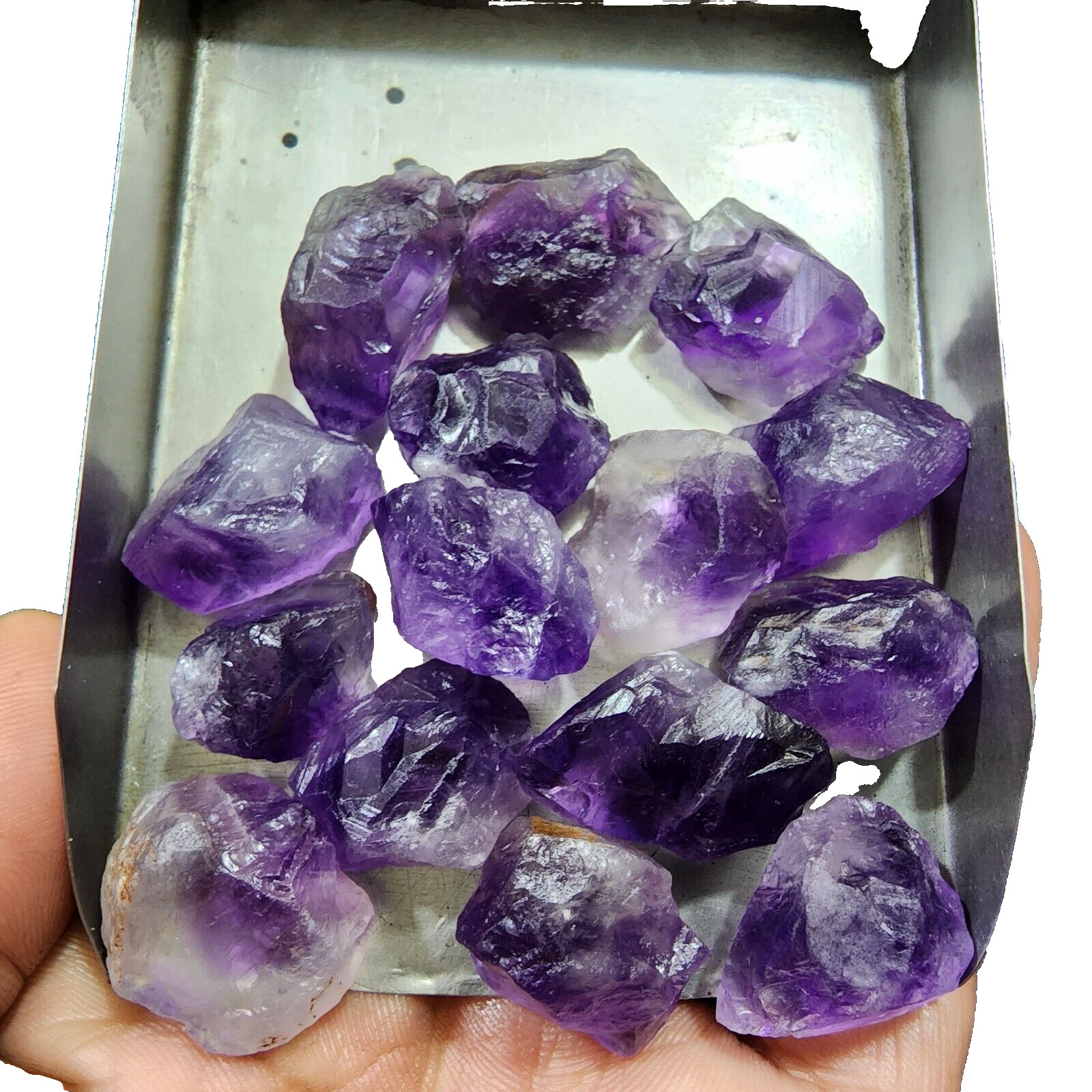 Outstanding Amethyst Raw Crystal Chunks Size 20-26 MM Approx Bulk Lot Amethyst