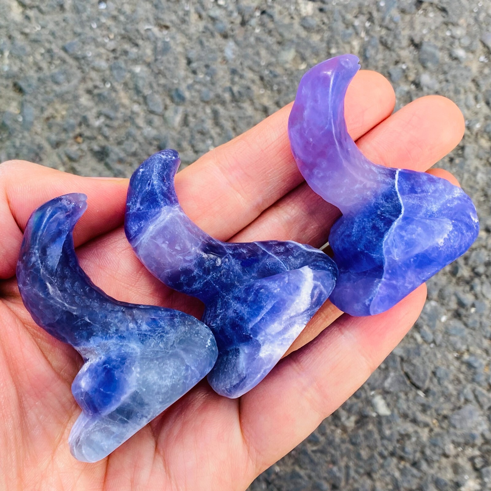2″ Natural fluorite Quartz snake skull hand carved crystal reiki healing 1PC