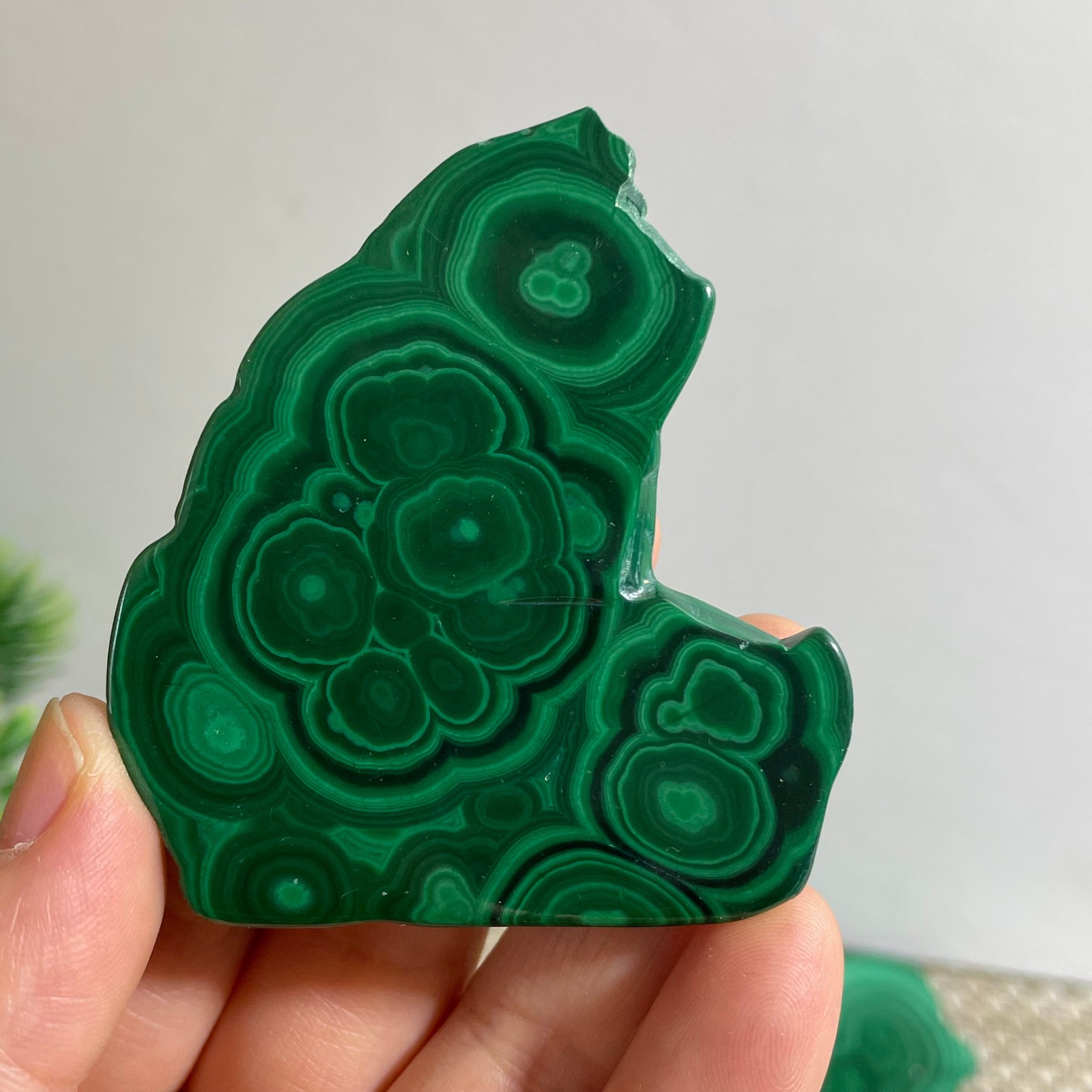 36g Genuine Malachite Crystal Slice Slab, Home Decor, Quartz Crystal Polished