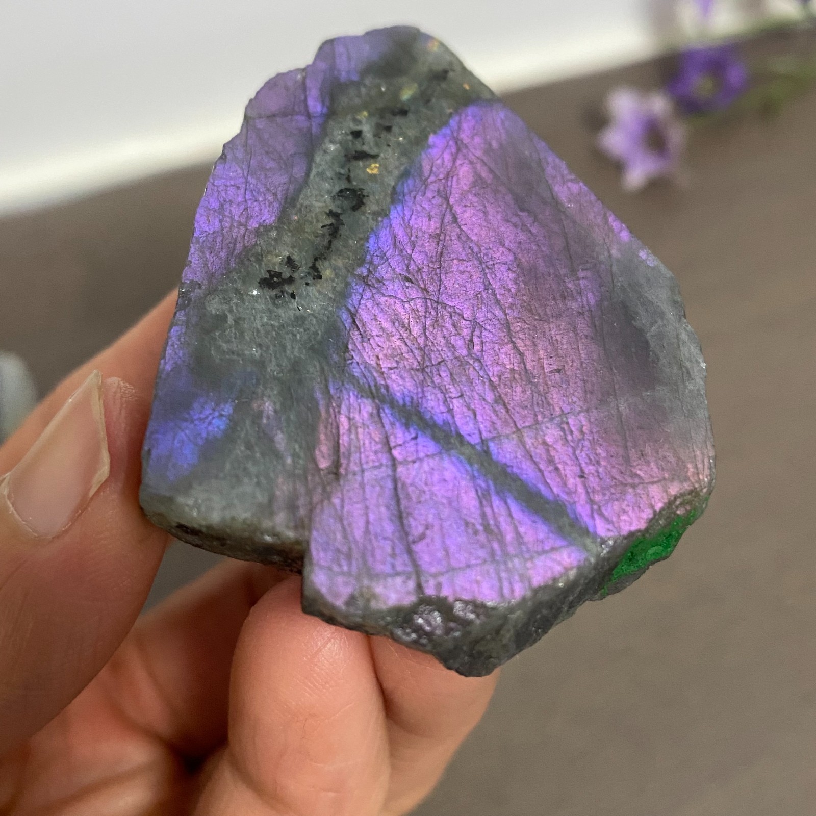 131g 3Pcs Top Labradorite Crystal Stone Rough Mineral Specimen Healing