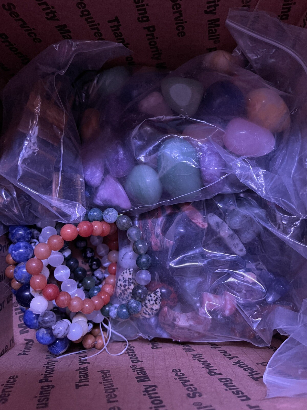 Crystal Random Lot 2-3 pounds of crystals per box! Towers Spheres US SHIP ONLY!