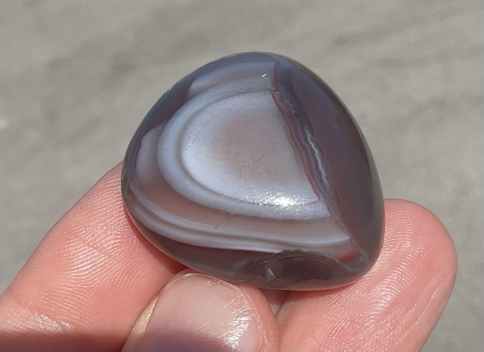 36g Polished Mozambique Agate Palmstone Worry Stone Exceptional! A++