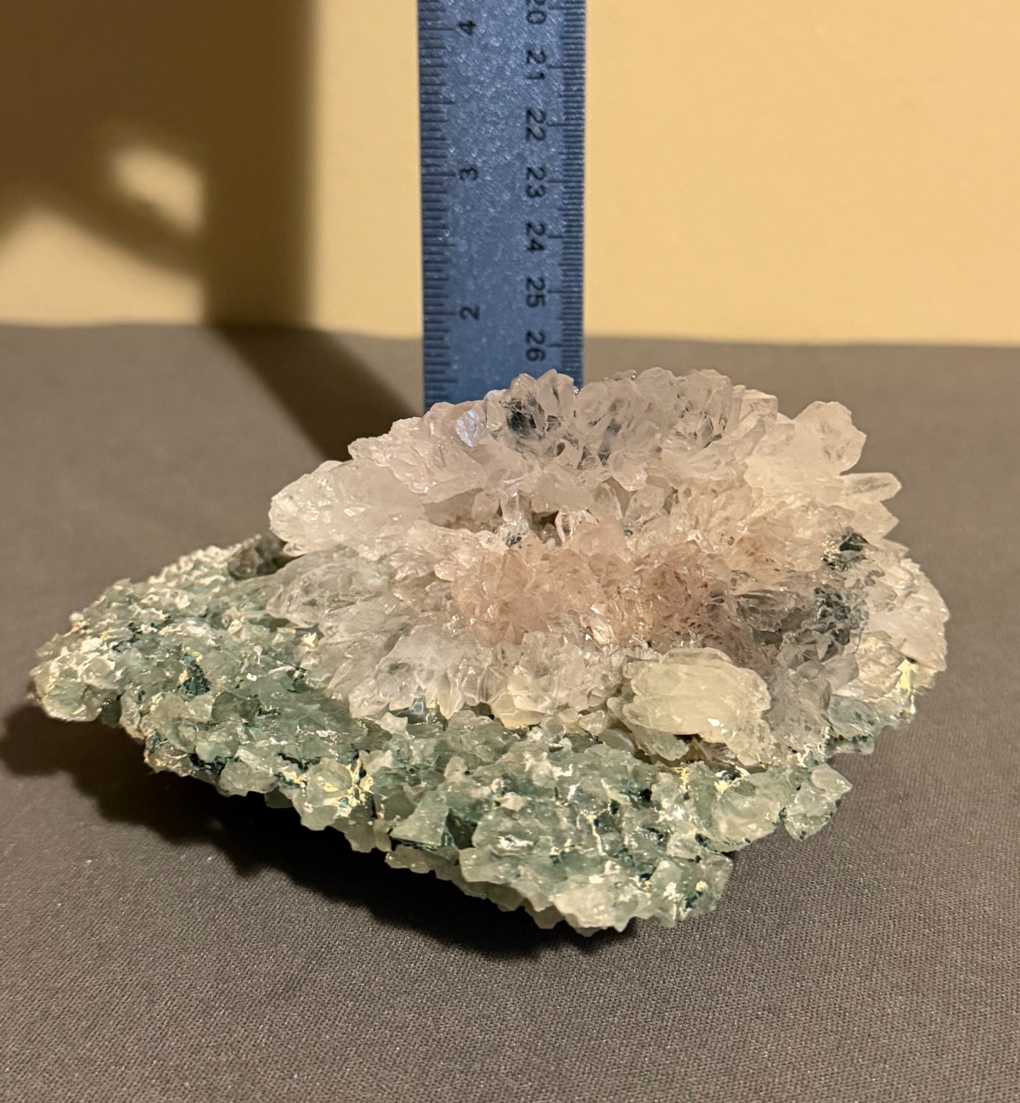 Amethyst Flower Plate – Green Matrix – Strong UV Reaction – Clam Shell -Brazil