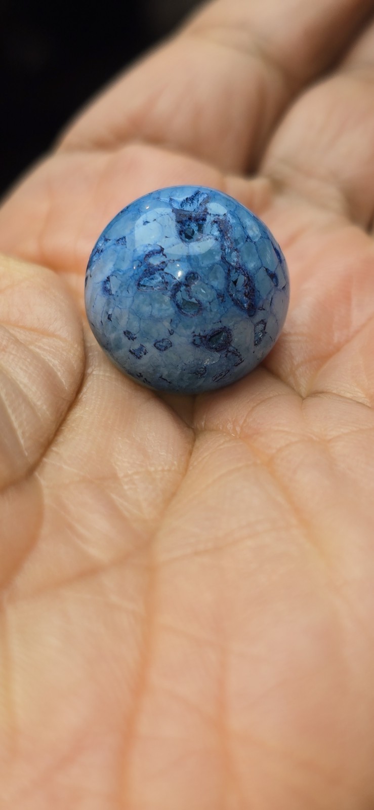 Agate Sphere 19mm Enhanced Color Crystal Ball Chakra Healing Stone
