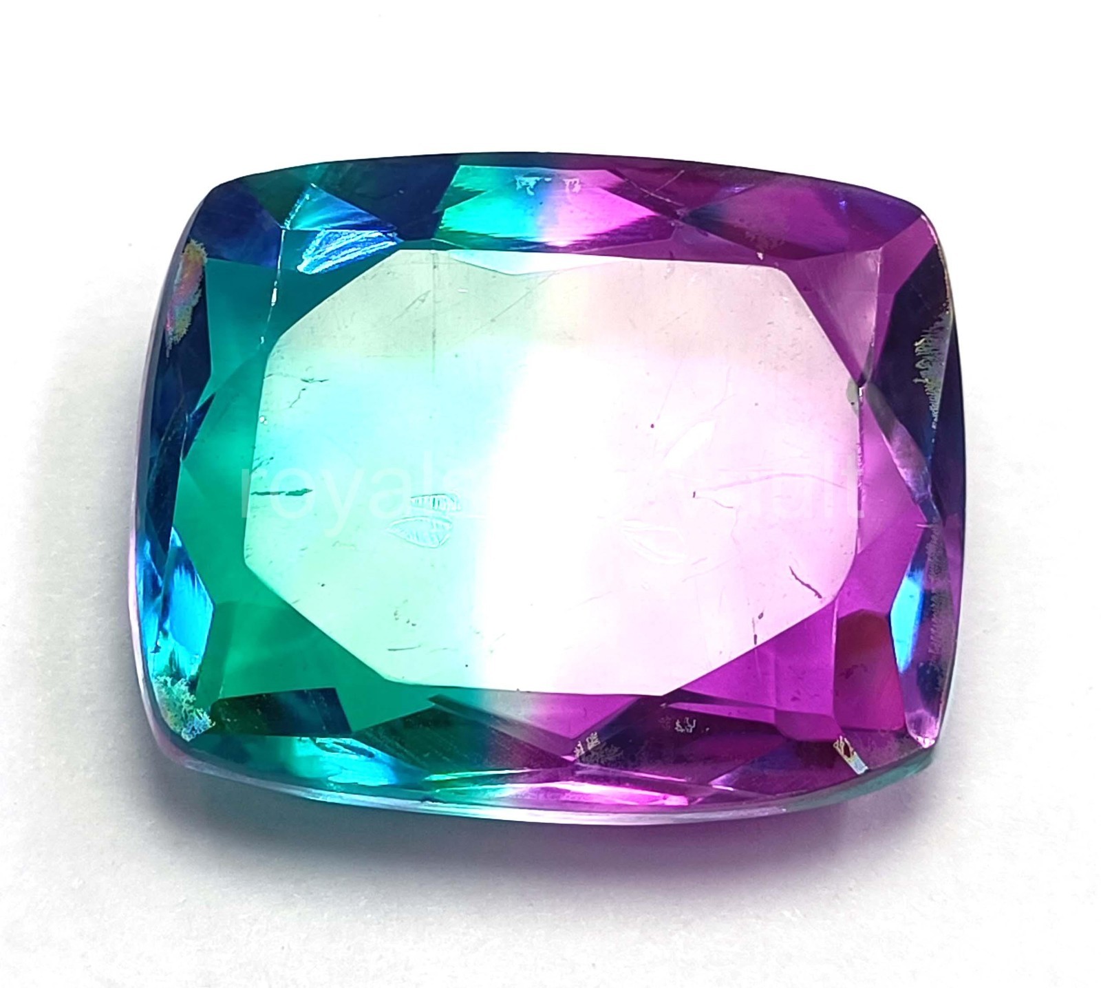 IGL Certified 129 Ct Natural Ametrine Cushion Cut Bi-Color Loose Gemstone 5OSQ