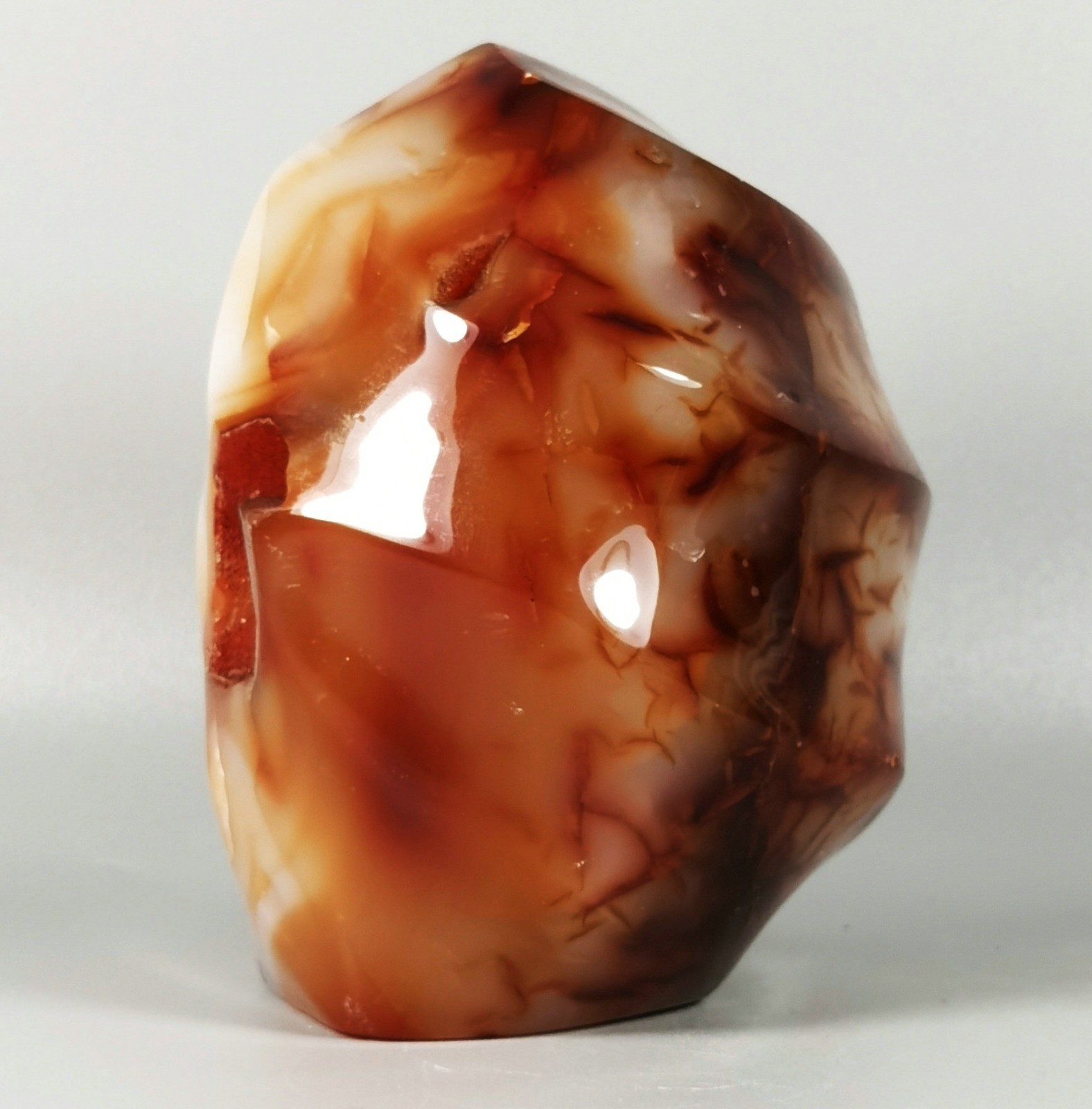 RARE Red Carnelian Agate Crystal Flame Reiki Stone Healing