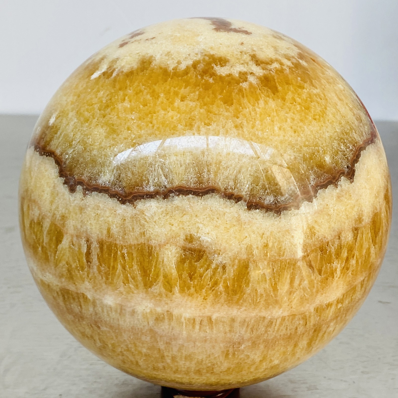 Natural Yellow Calcite Sphere Quartz Crystal Polished Ball Reiki Healing 4100G