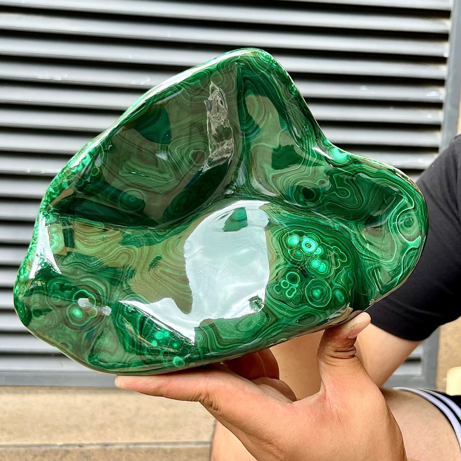 6.4 lb Natural Malachite Stone Polished Gift Display Decor Stone Art