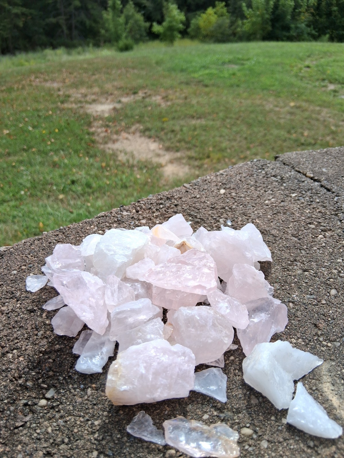 1 lb. Rose Quarts Crystal; Rough Cut, Raw Gemstones. 2 – 1/2 inches