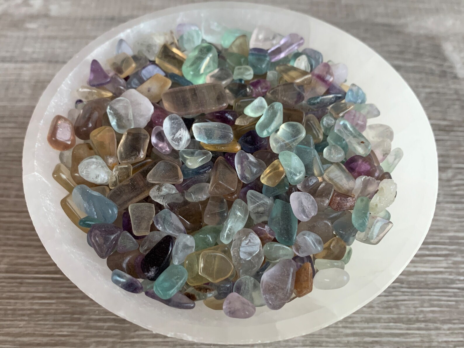Grade A++ Rainbow Fluorite Semi Tumbled Gemstone Mini Chips 5-12 mm, Bulk Lot
