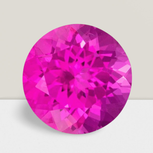 Rubellite Round Cut Gemstone 3.50 Cts – 10 mm Vivid Loose Gem