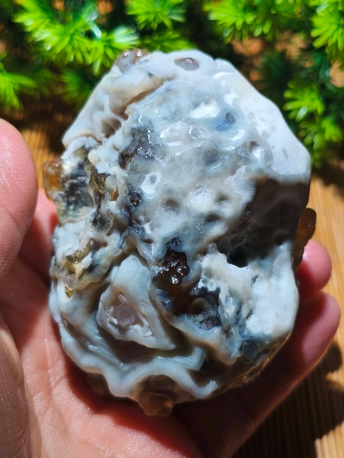 Rare China Inner Mongolia Gobi Eye Agate Stone Specimen Natural Designer 242G