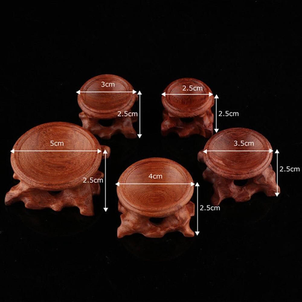2X Wood Display Stand Base for Crystal Ball Sphere Globe Stone Holder Home Decor