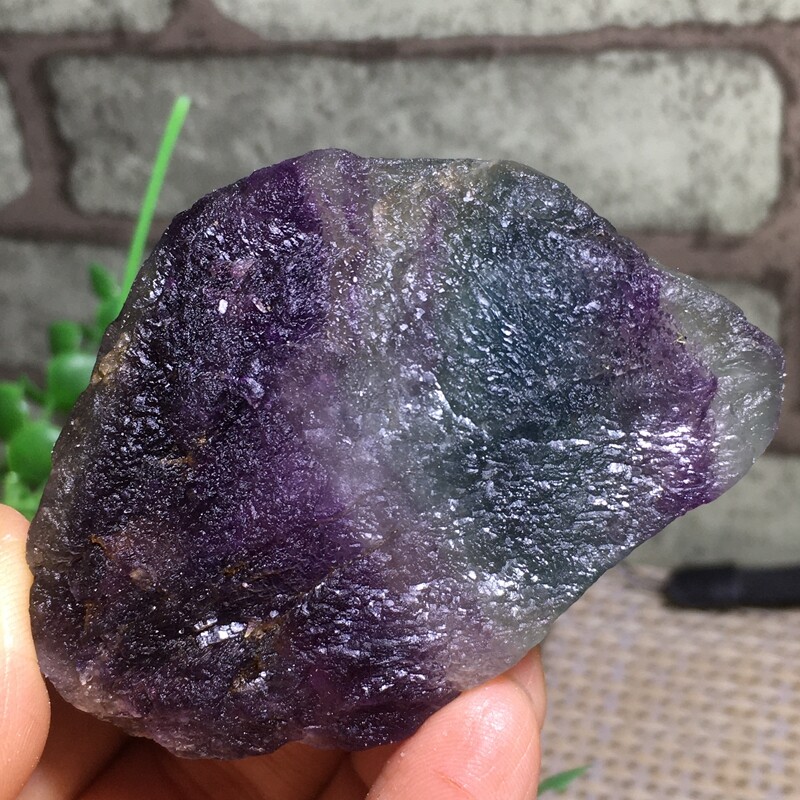 118gTop NATURALCubic violet FLUORITE Quartz Crystal Mineral Specimen Healing F7