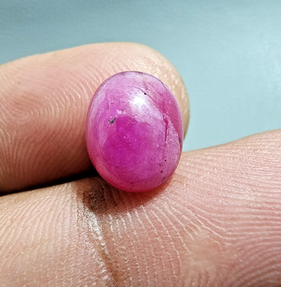 6.75 Crt Attractive Pink Ruby Heated Gemstone Oval Shape Cabochon Jewelry Making