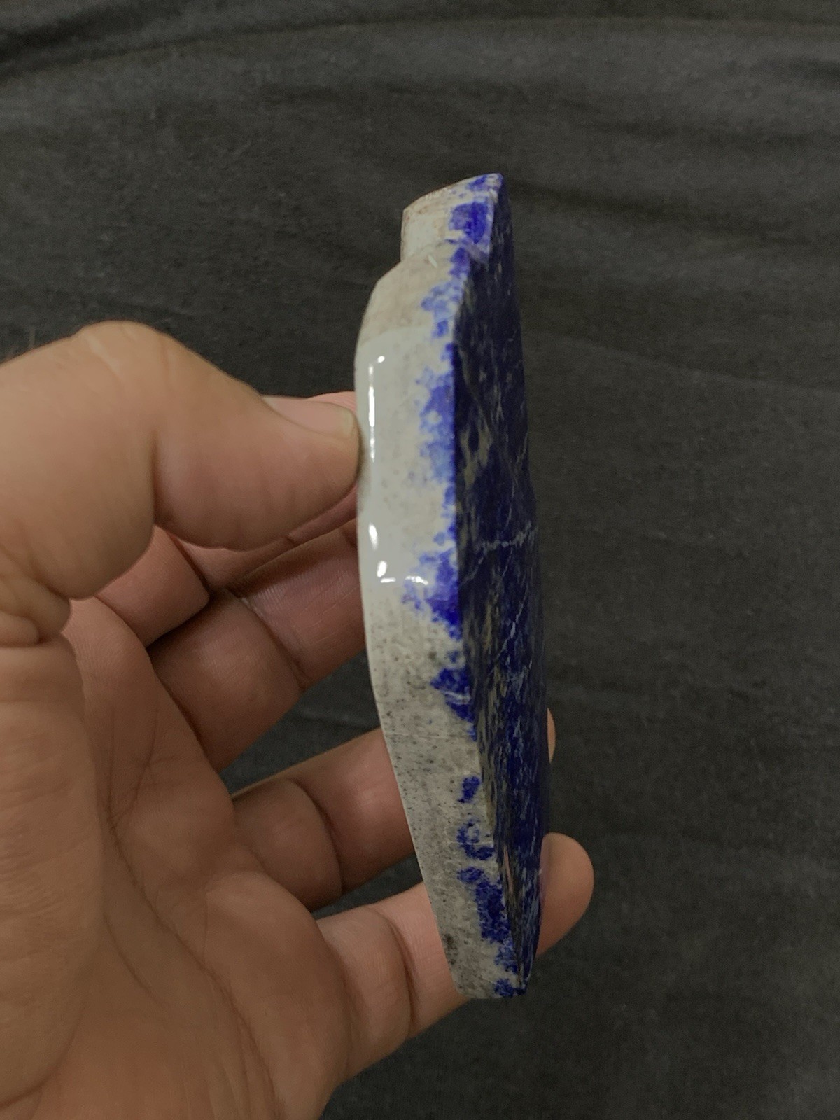 Natural Lapis Lazuli Slab 232g Polished Crystal Slice Mineral 4.5inches
