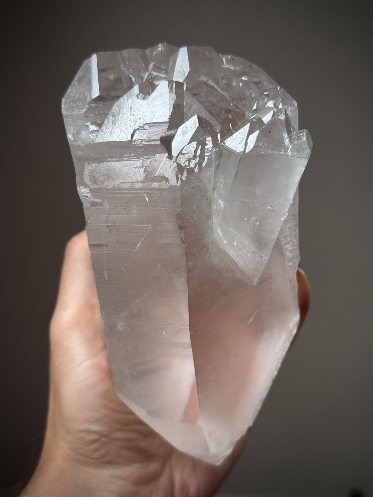 2.8LB Natural Lemurian Quartz Crystal Double Terminated Quartz Record Keeper