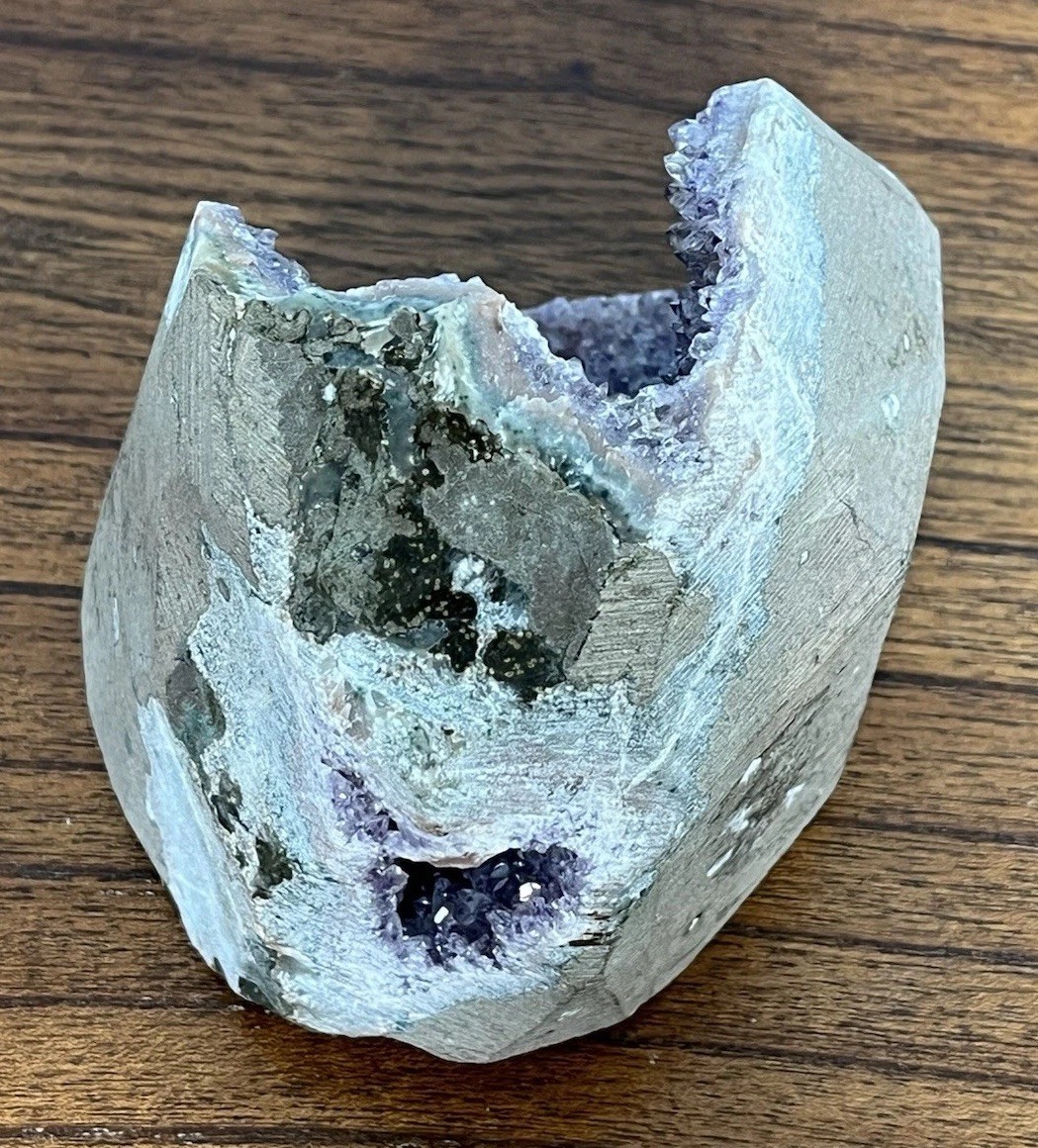 Natural Amethyst Cluster Quartz Crystal Druzy Geode Stone Reiki Healing Desk