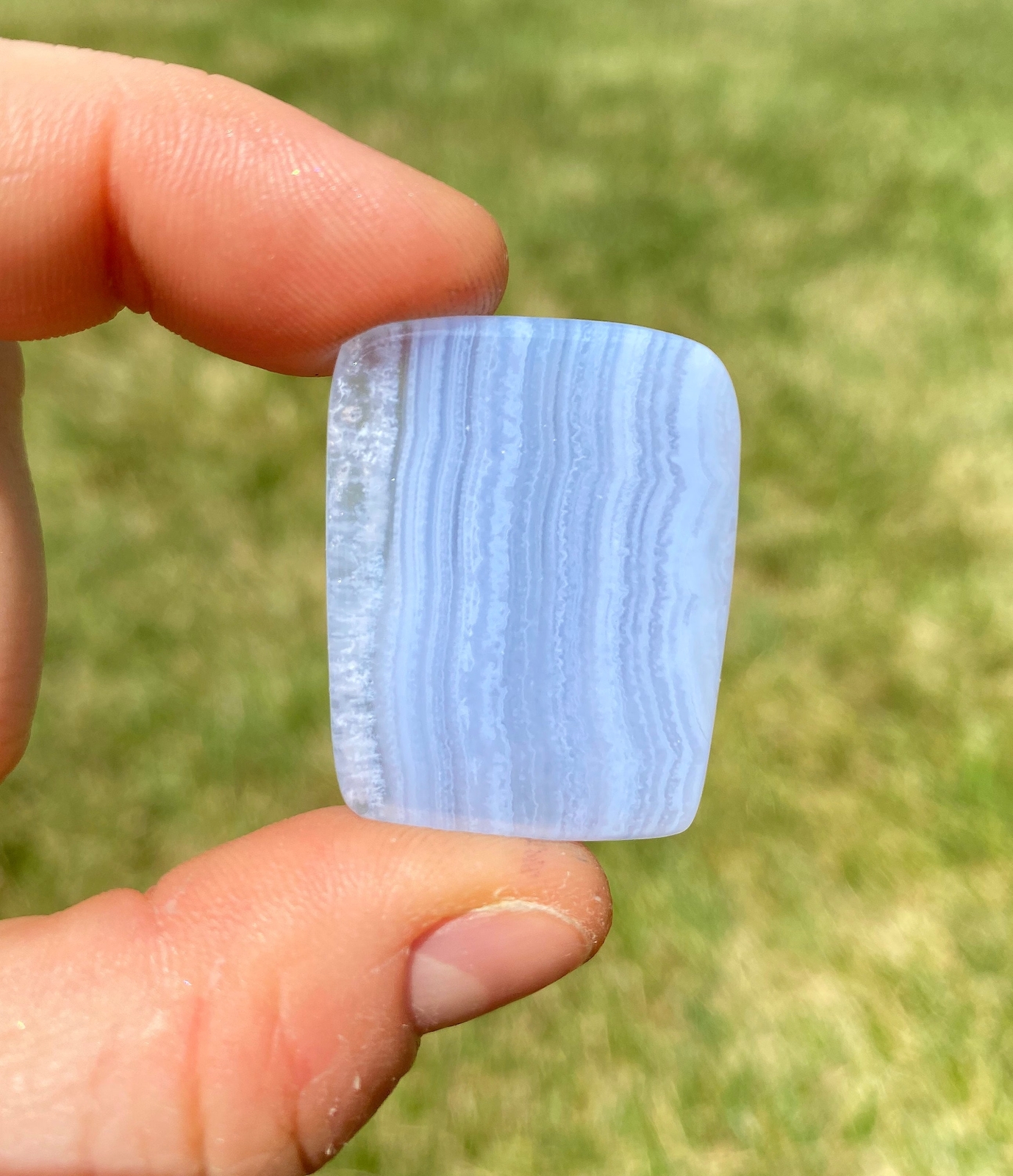 Blue Lace Agate Stone Slab – Polished Natural Blue Lace Agate from South Africa