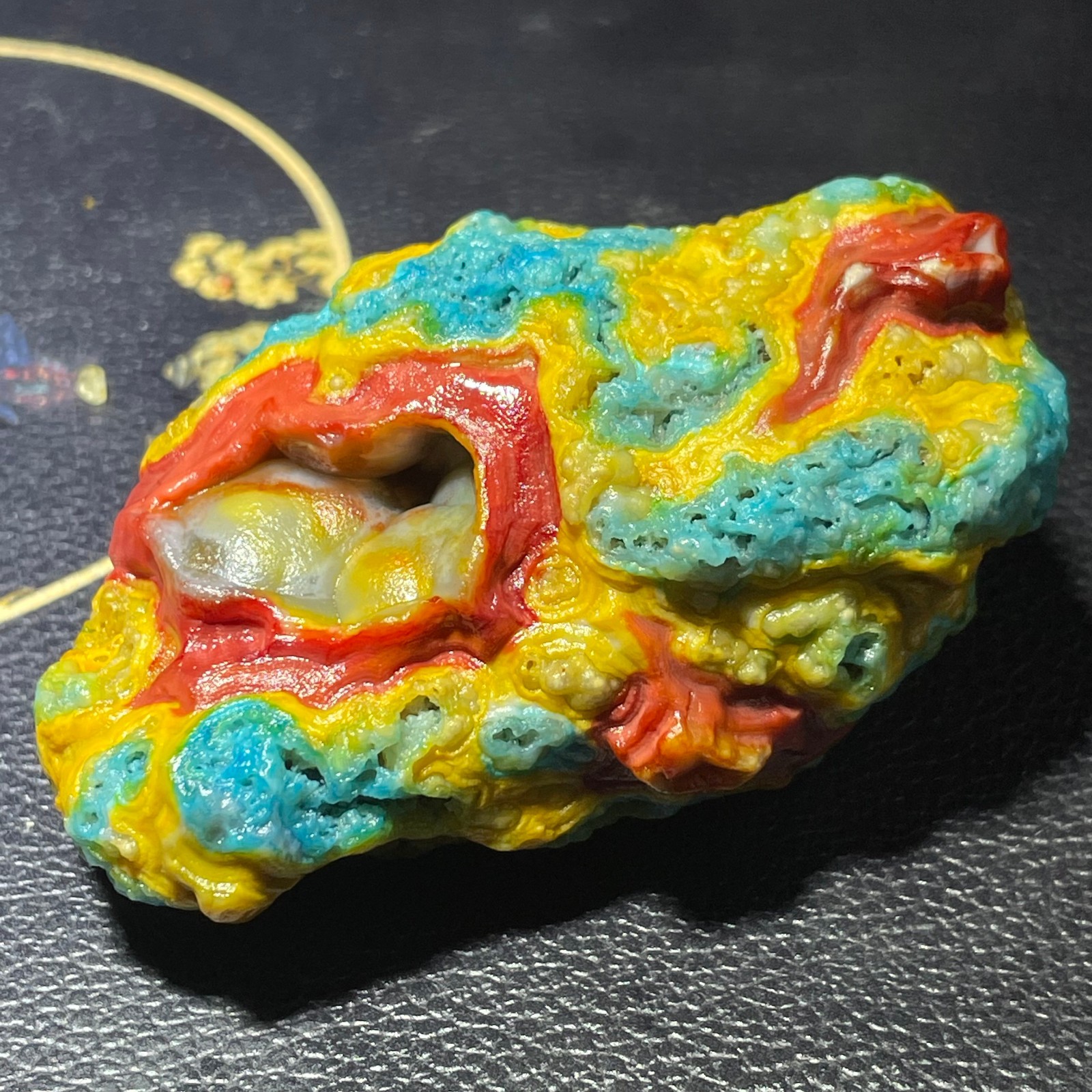 189g Rare Mongolia Gobi Agate Eyes Agate/stone Collection Specimen Healing gift