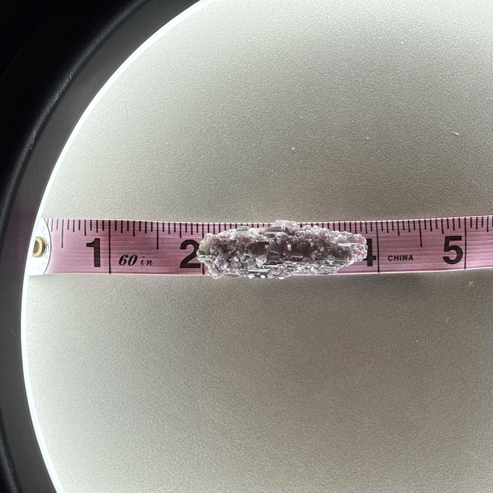Purple Tourmaline w Lilac Lepidolite, Minas Gerais, Brazil, 12.5gr (Pseudomorph?