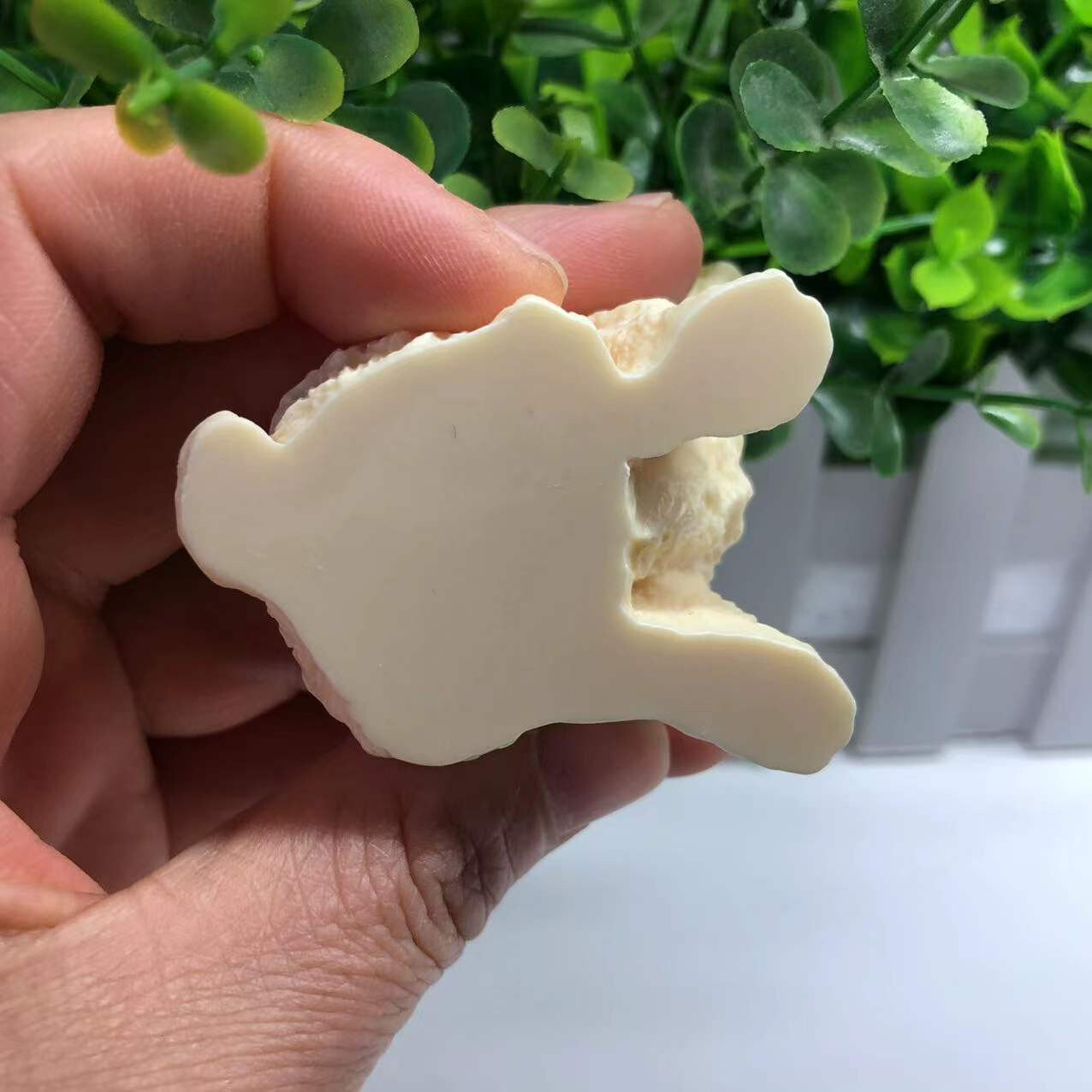 1pcs / Genuine Tagua Nut Carved Dog reiki decoration gift .