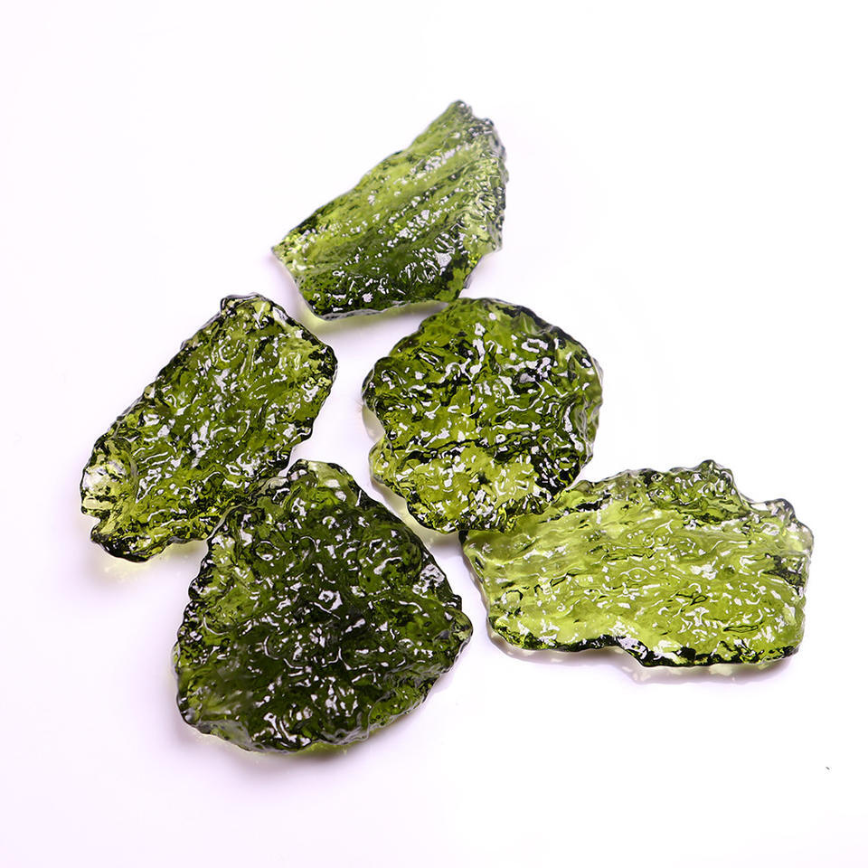 Natural Moldavite Meteorite Impact Pendant Necklace Chakra Healing Green Xmas