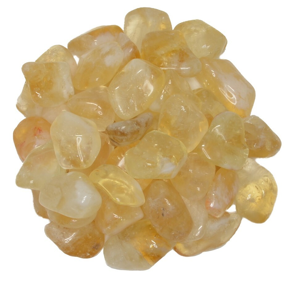 1/2 lb Citrine Tumbled Stones – Grade 1 – Small – 0.75″ to 1.25″ Avg.