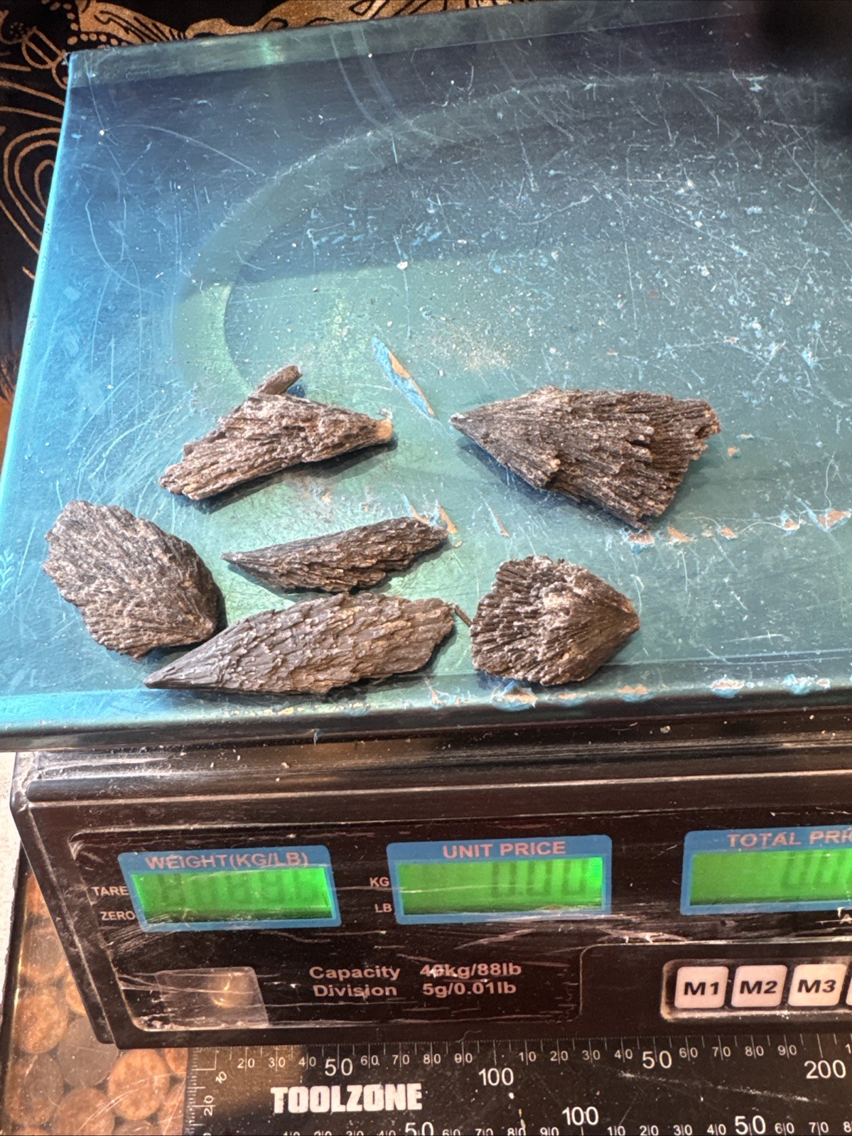 100g Lot of Black Kyanite Blades (Witch’s Broom) – Minas Gerais, Brazil.EY2#3