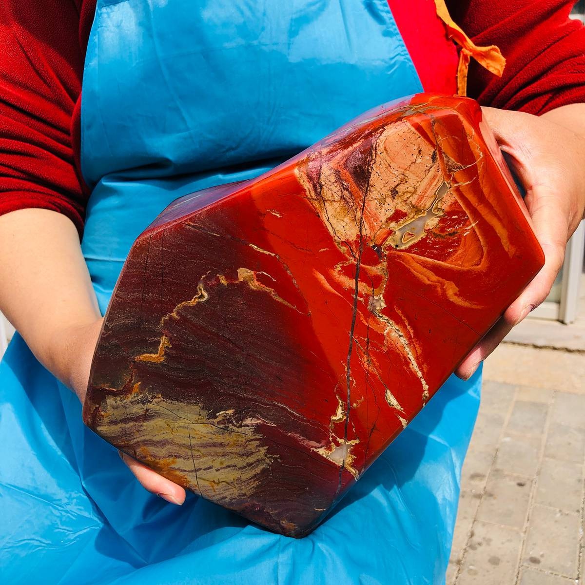 14.25LB Large Natural Red Jasper ore standard Quartz Crystal Healing Sample 4413