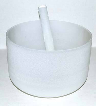 10″ Off White Crystal Singing Bowl