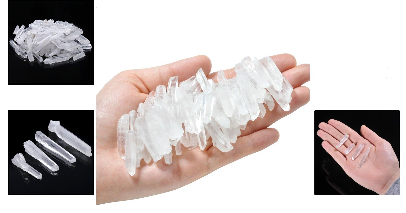 Natural Irregular Quartz Crystal Points Gift Set – 0.44lb (20-35 pcs) for Decor