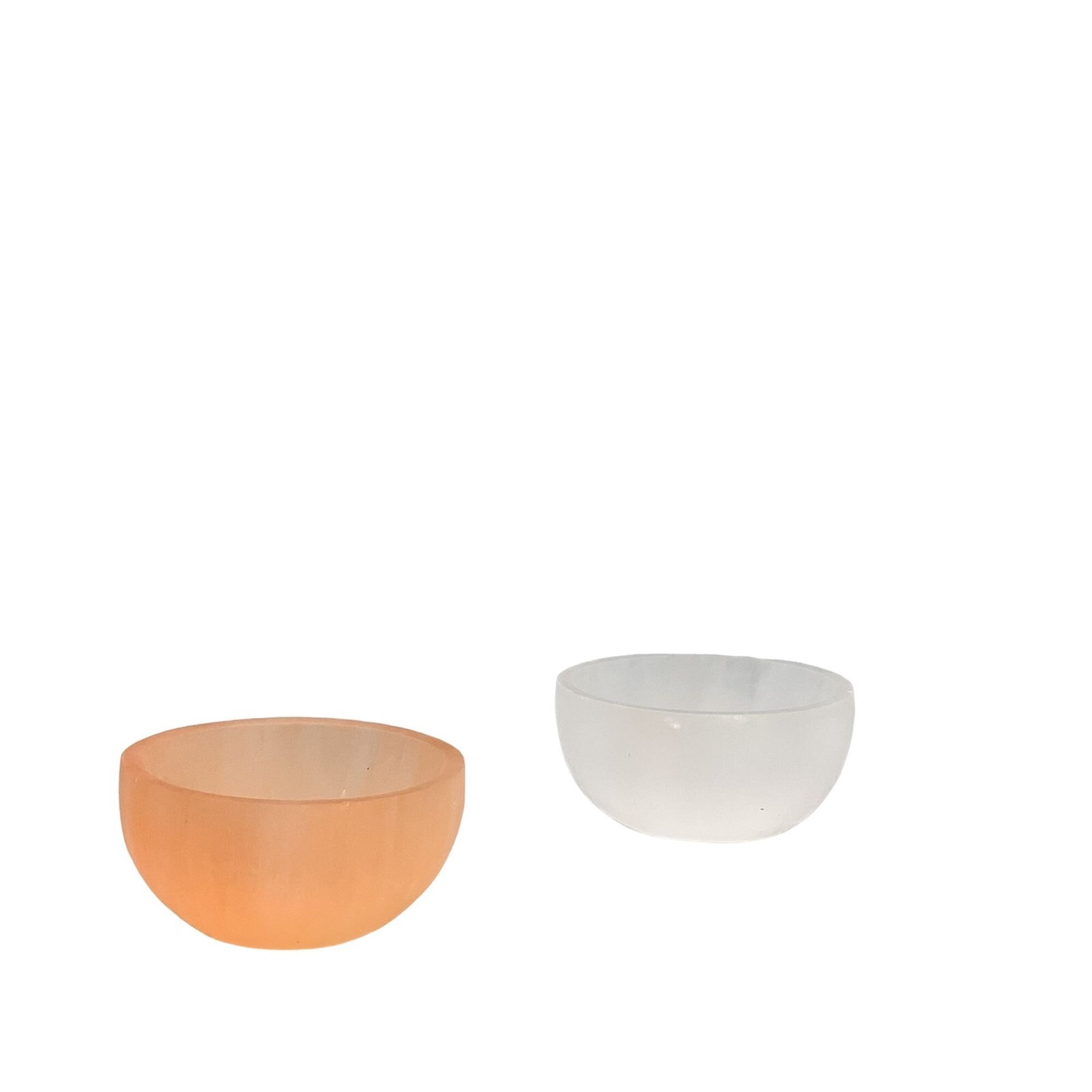 Orange Selenite Bowl 3 Inch Crystal Dish Peach Red Selenite From Morocco
