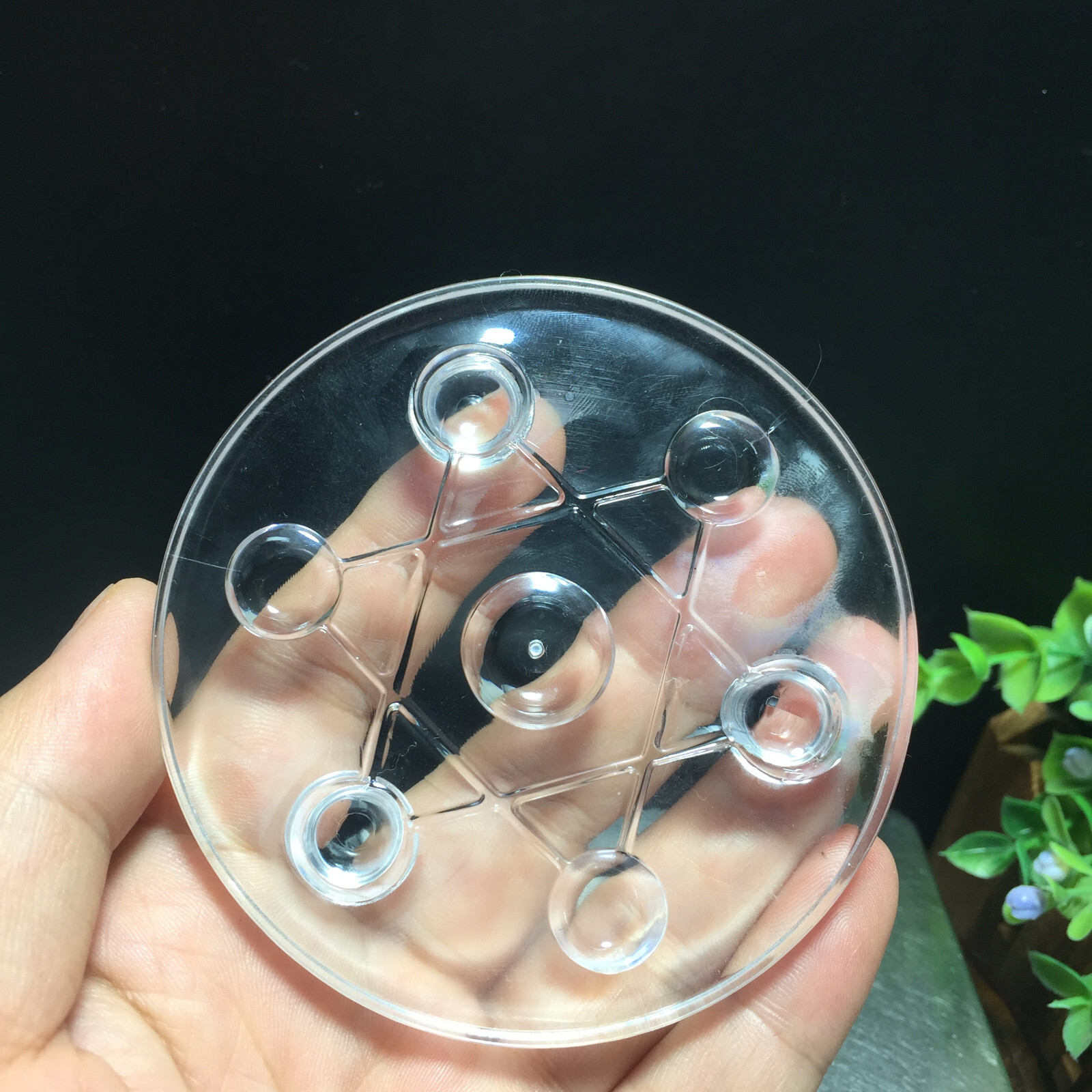 1PCS 10mm Acrylic plastic Plate Seven-star Array Chassis Crystal Ball Base