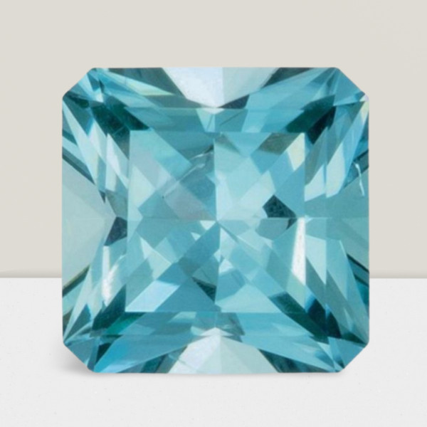Blue Tourmaline Asscher Cut Gemstone 1 Cts – 6 mm Lustrous Loose Gem